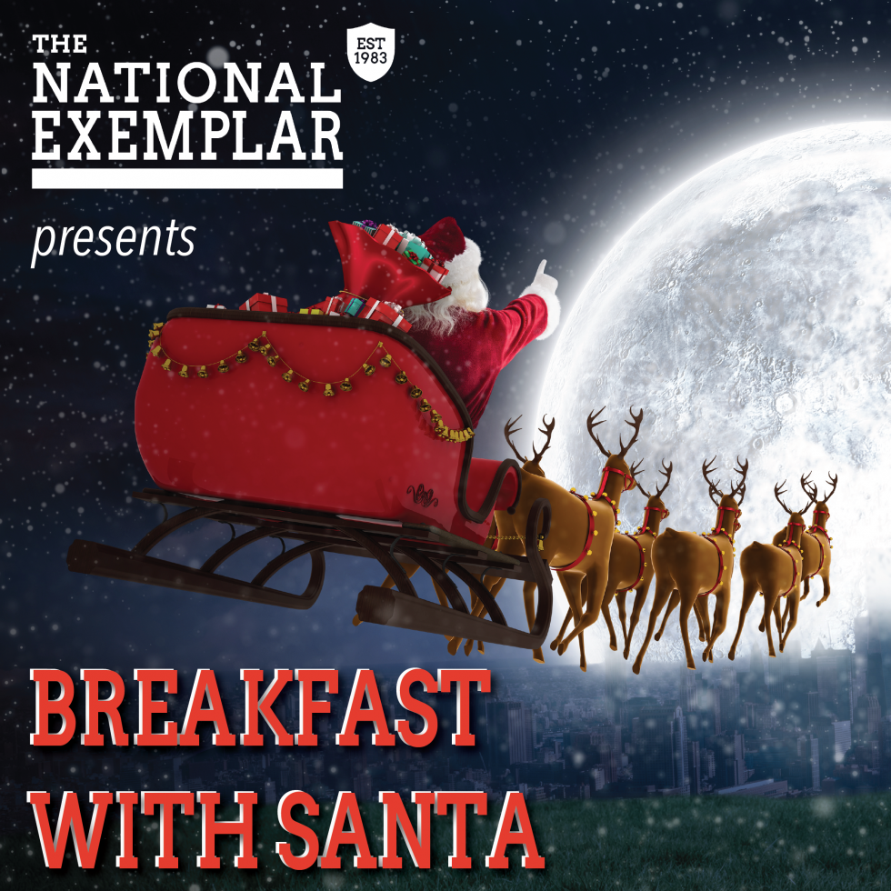 Santa is on his way to The National Exemplar!